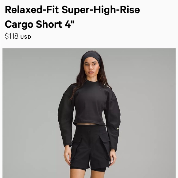 Lululemon Cargo Shorts 4” - Picture 4 of 4